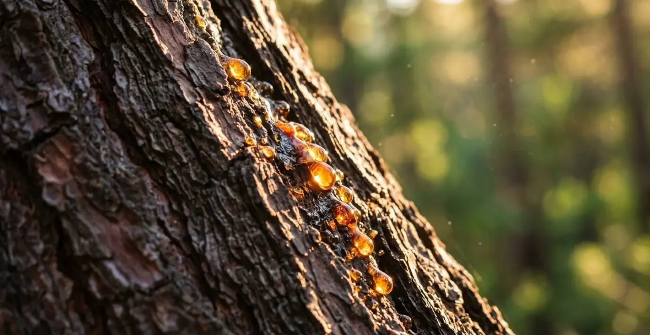 Foresta con raggi di sole che filtrano tra gli alberi creando un'atmosfera ricca di fitoncidi