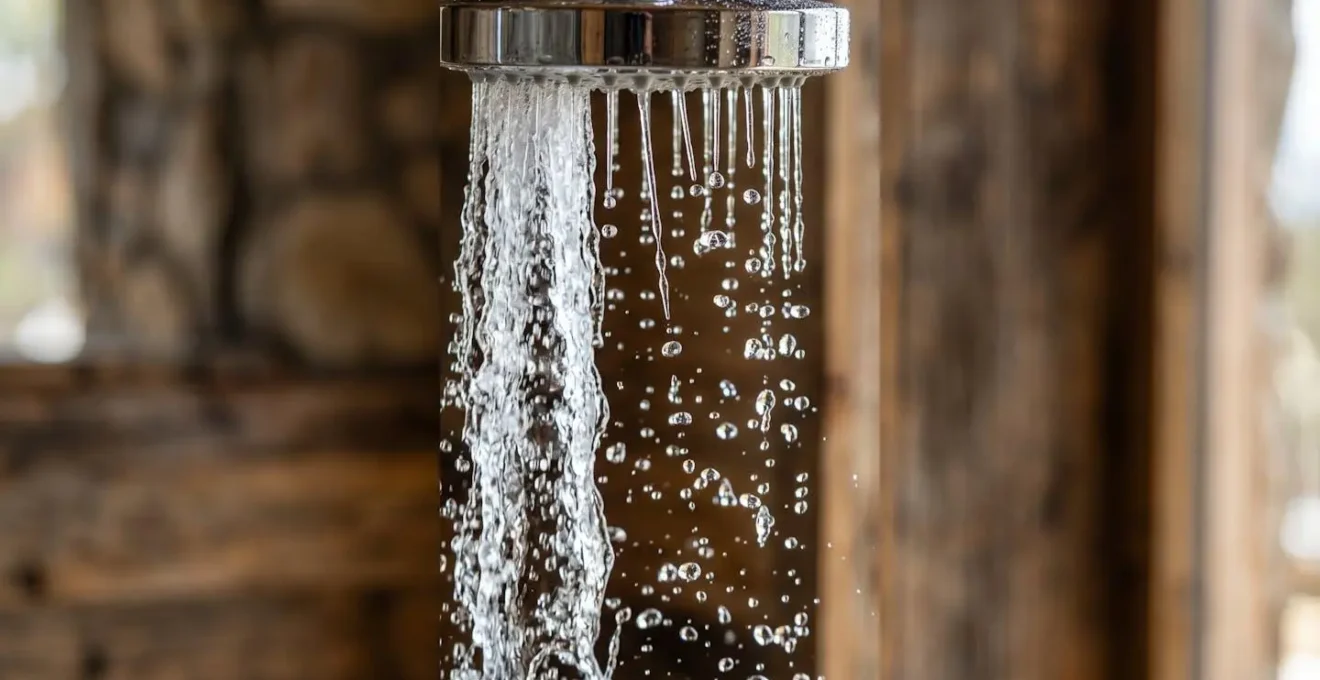Confronto visivo tra diversi livelli di pressione dell'acqua in una doccia da campeggio